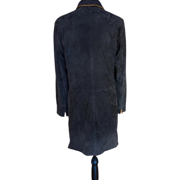 Jennifer Tattanelli Casini Firenze Made in Italy suede knee high coat Sz 42 US6 - Picture 7 of 13